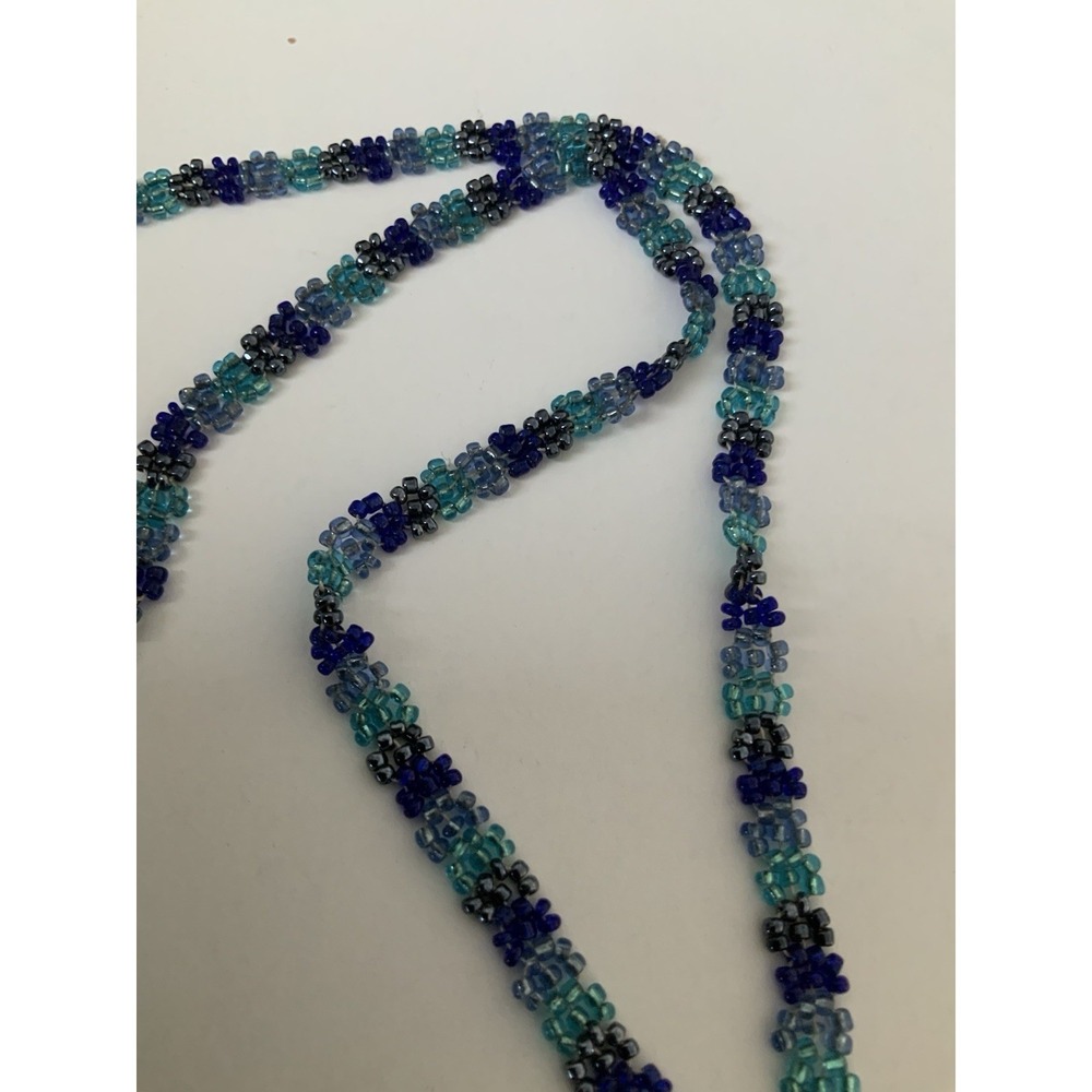 Beaded Necklace Pouch with Fringe Tassels Medicine Purse - Picture 5 of 12